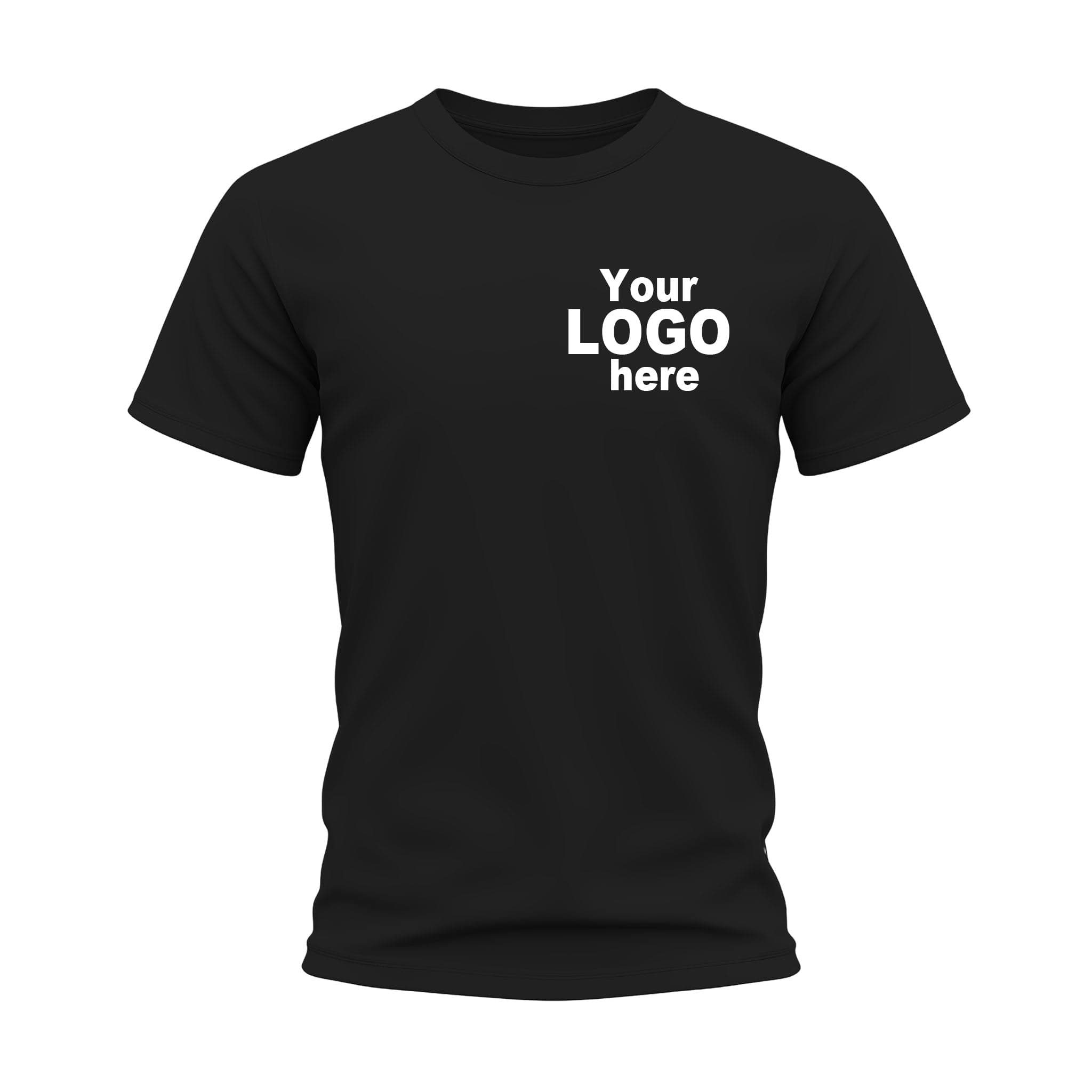Round-neck tee for bulk Coventry printing runs